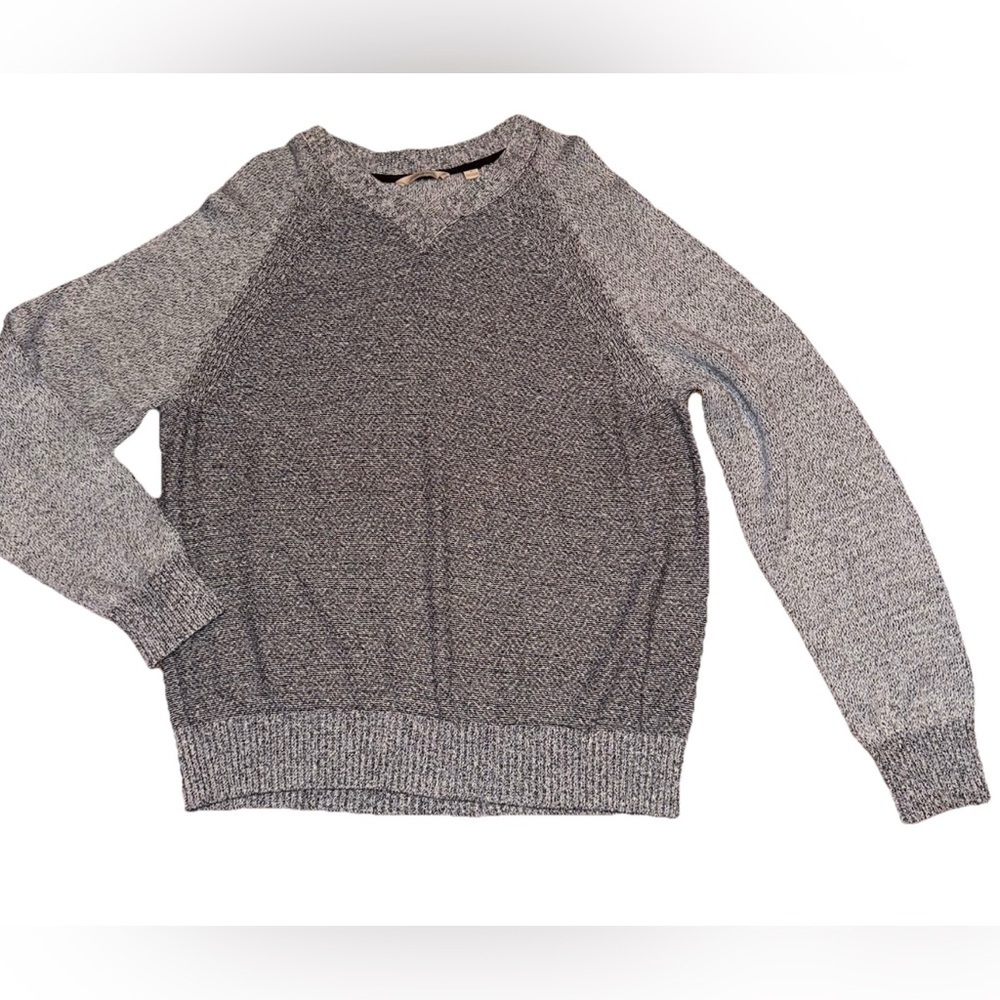 Paradise Collection V-neck Sweater, Mens Size XL Light Gray